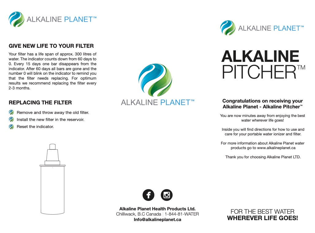 Green Water Pitcher ⎸ Alkaline Planet